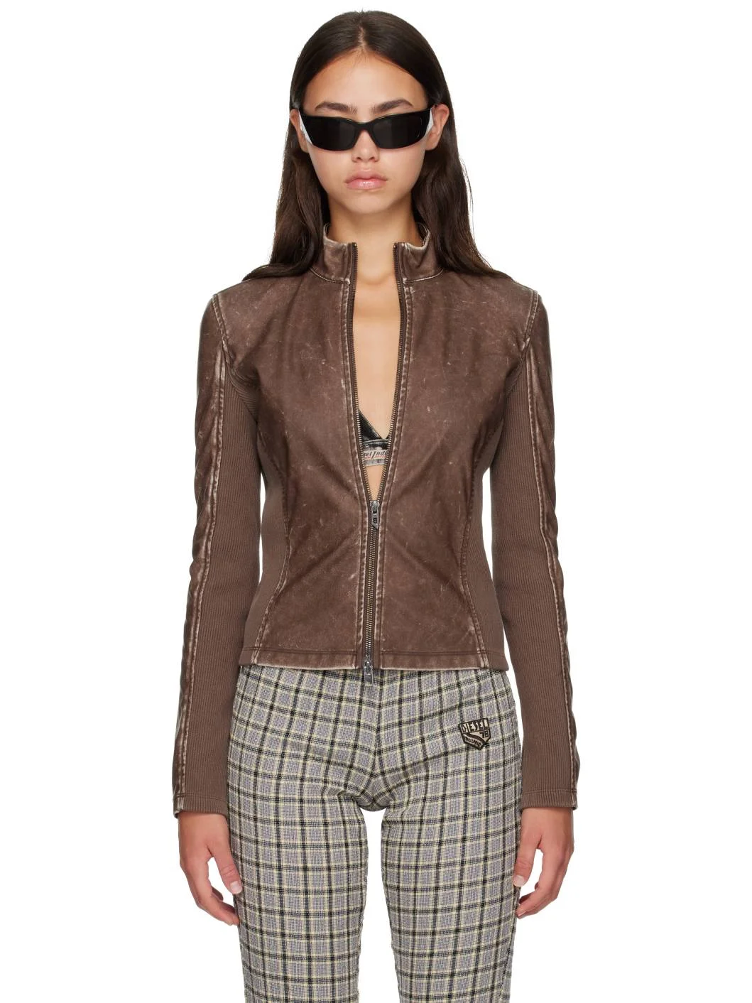 Brown Biker Jacket - 1