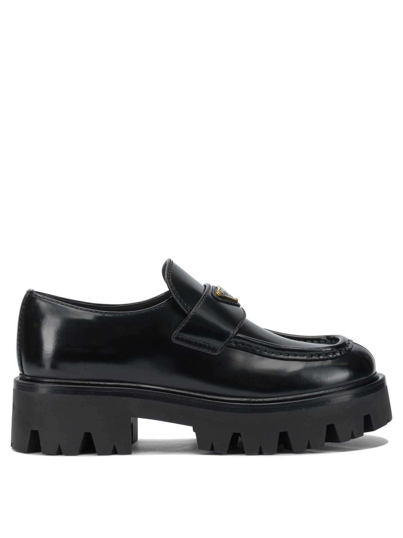 Prada Brushed Leather Loafers - 1