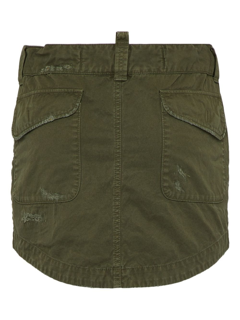 distressed cotton mini skirt - 2