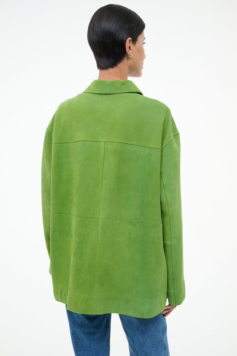 STAUD ROXANNE SUEDE JACKET LEAF SUEDE 4