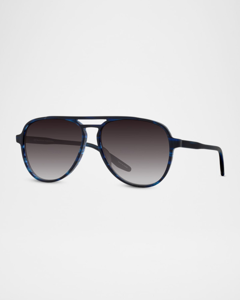 BARTON PERREIRA Men's Hartmann Acetate Aviator Sunglasses outlook