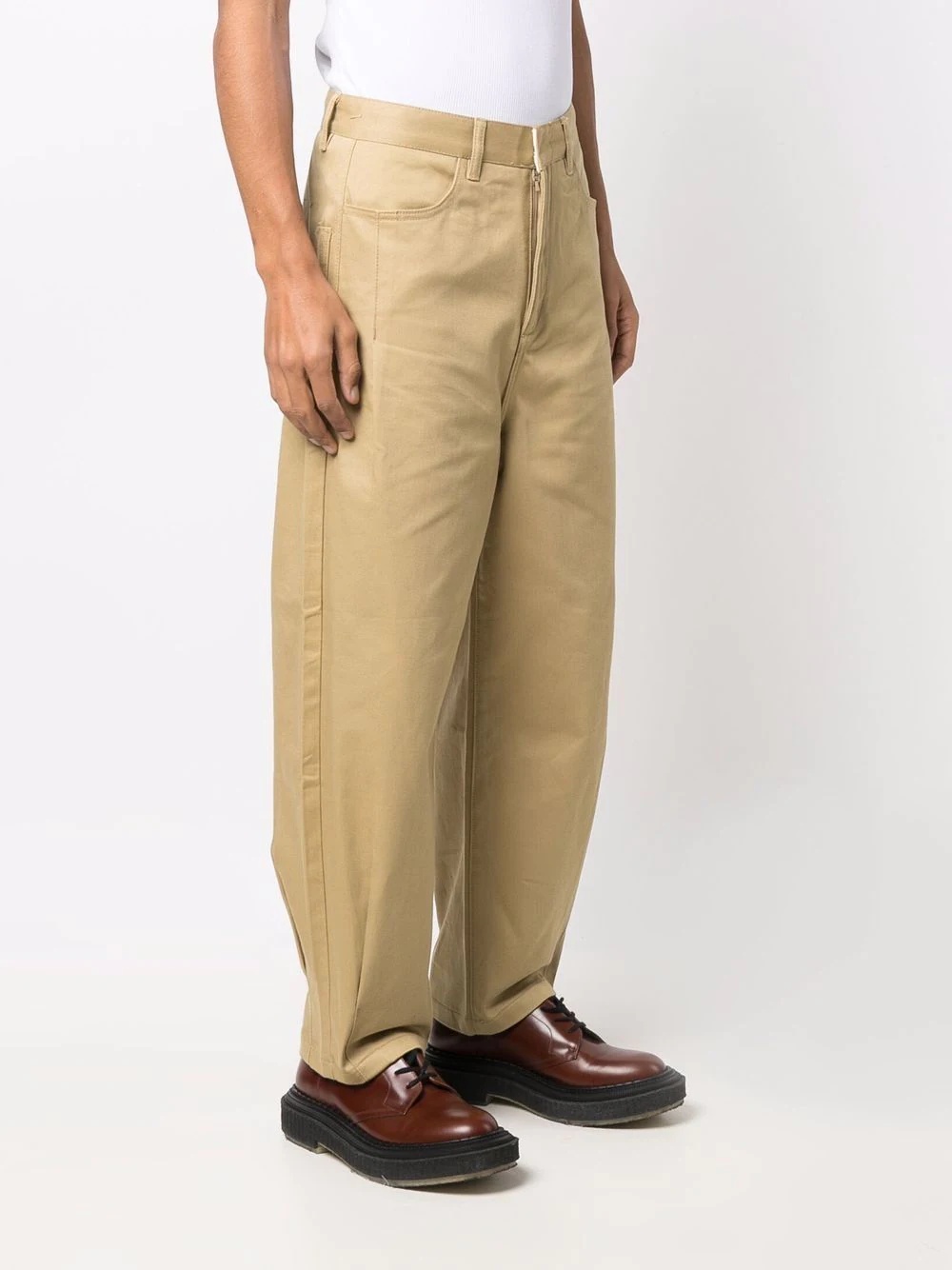 pleated straight-fit trousers - 4