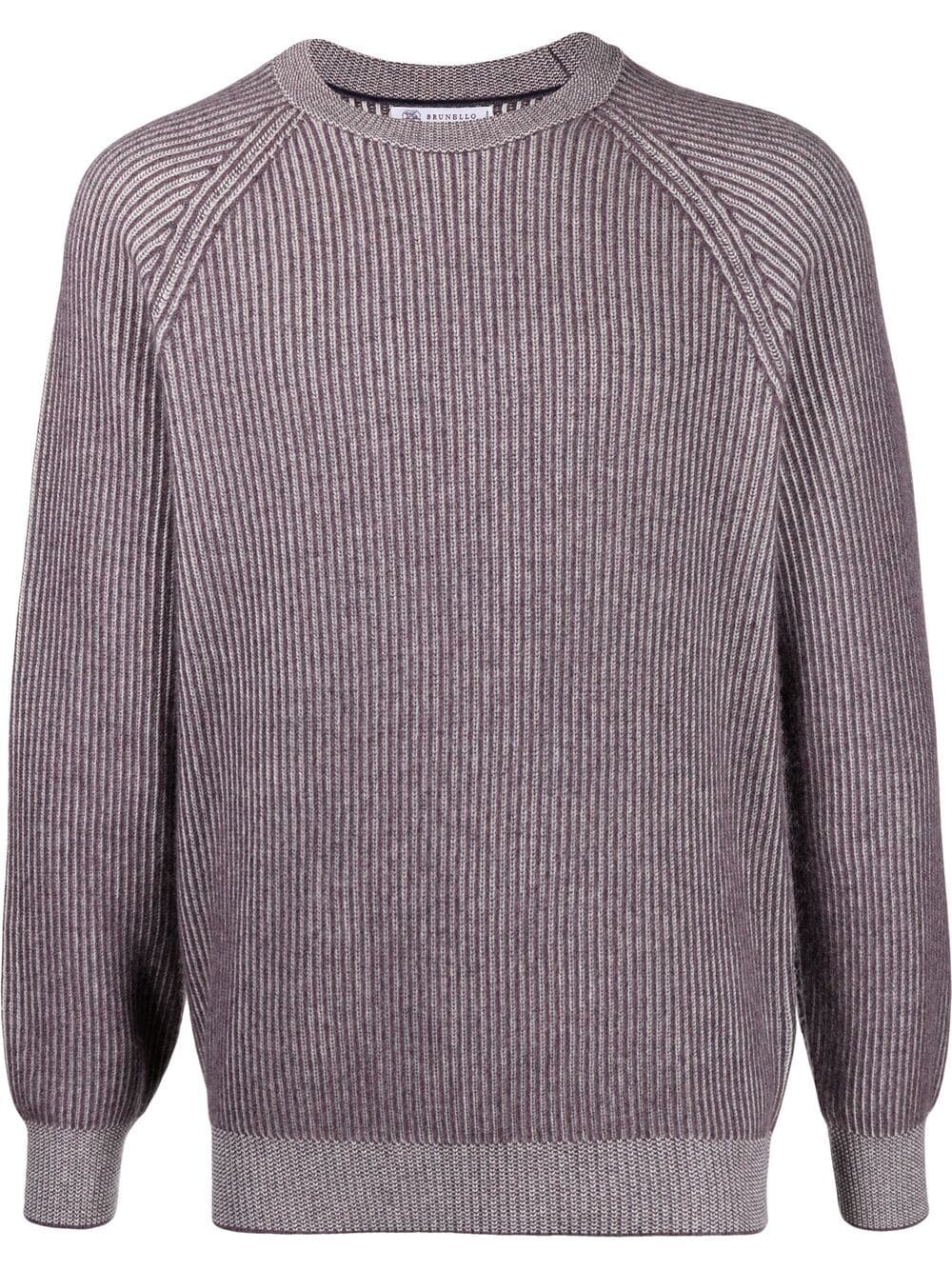 rib-knitted cashmere jumper - 1