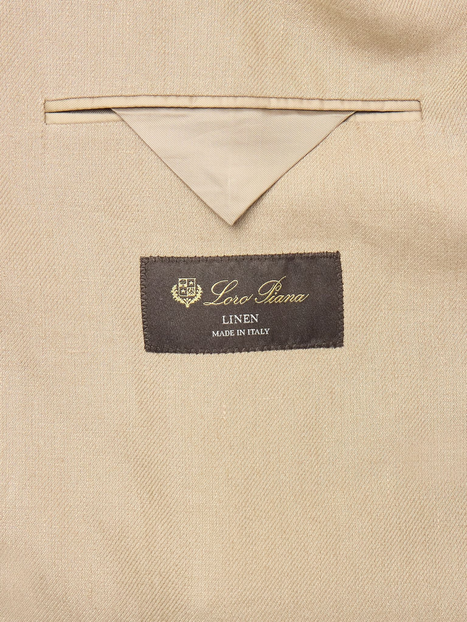 Linen Suit Jacket Beige - 5