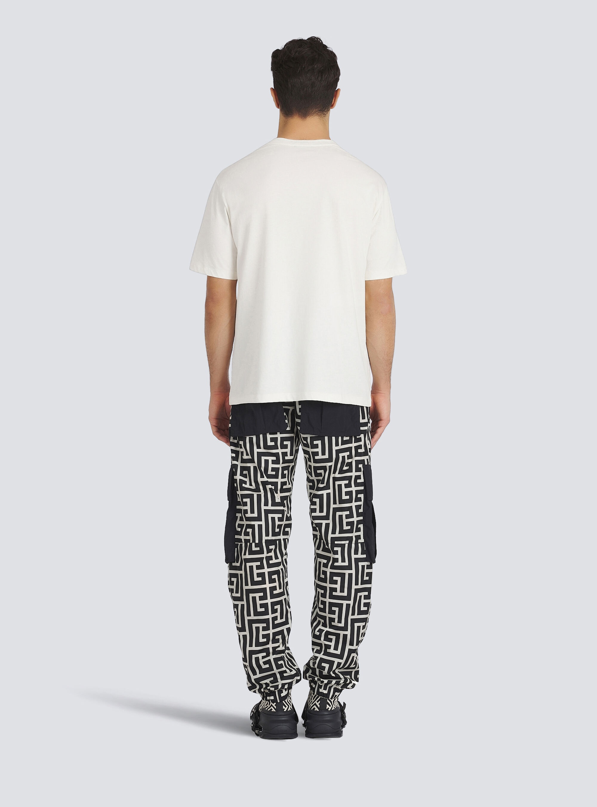 Cotton T-shirt with Balmain logo print - 4