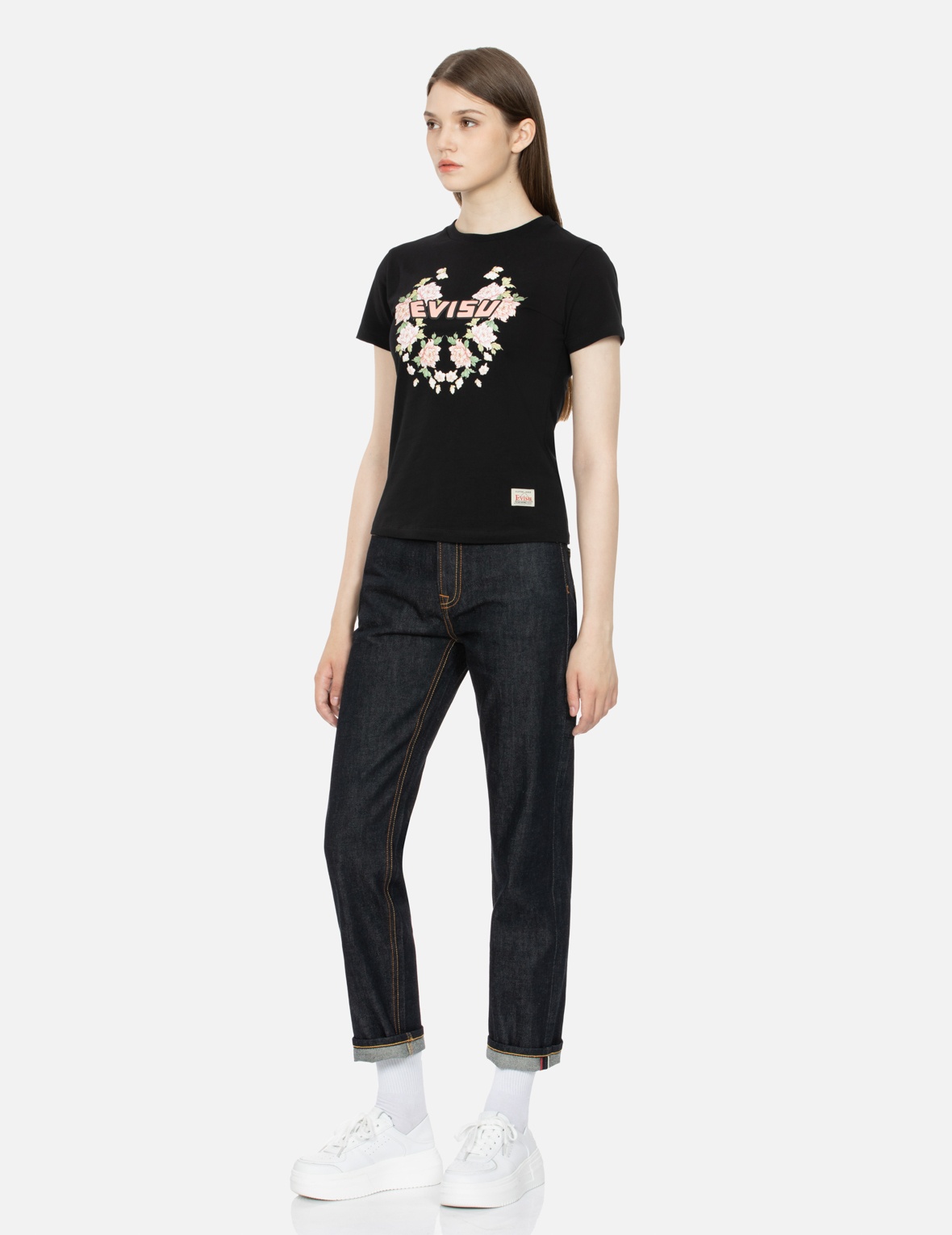 FLORAL-PATTERN AND LOGO PRINT SLIM FIT T-SHIRT - 3
