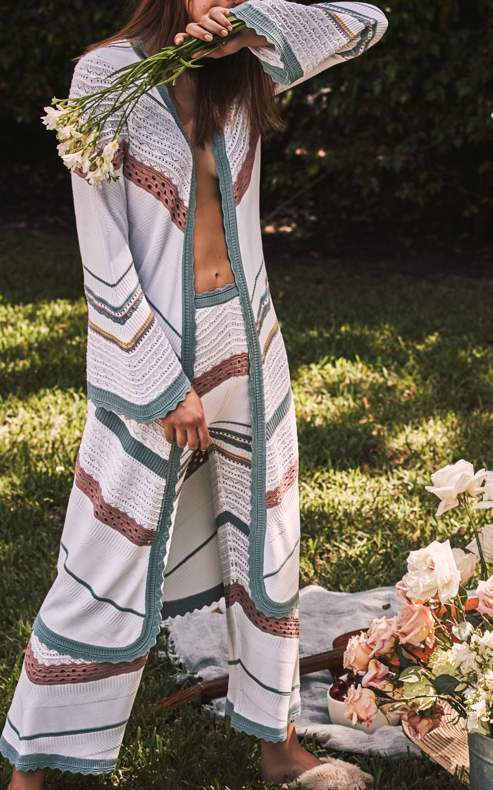 Oanez Long-Lined Cardigan multi - 2