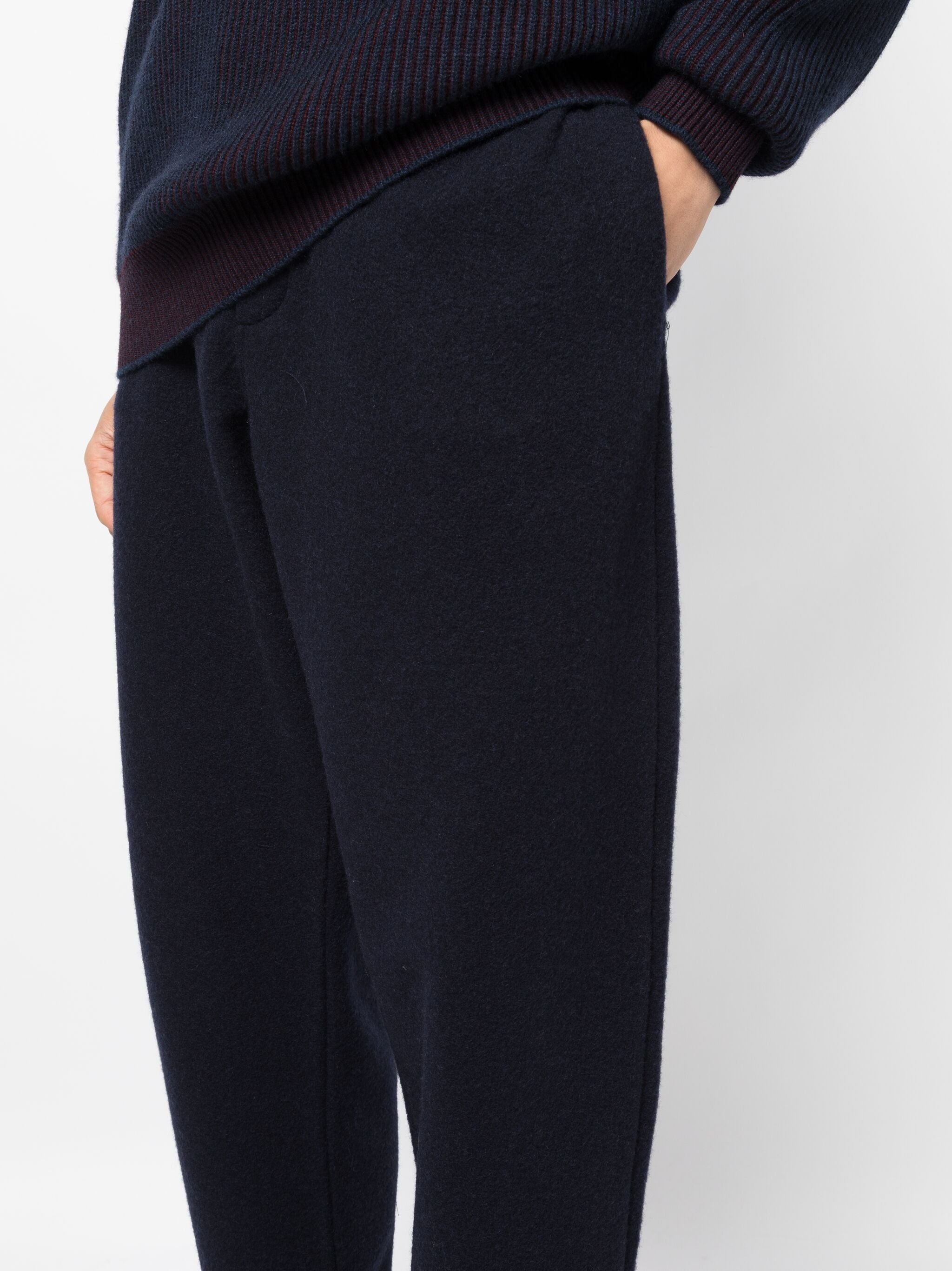 HIGH-WAIST TAPERED-LEG TROUSERS - 5