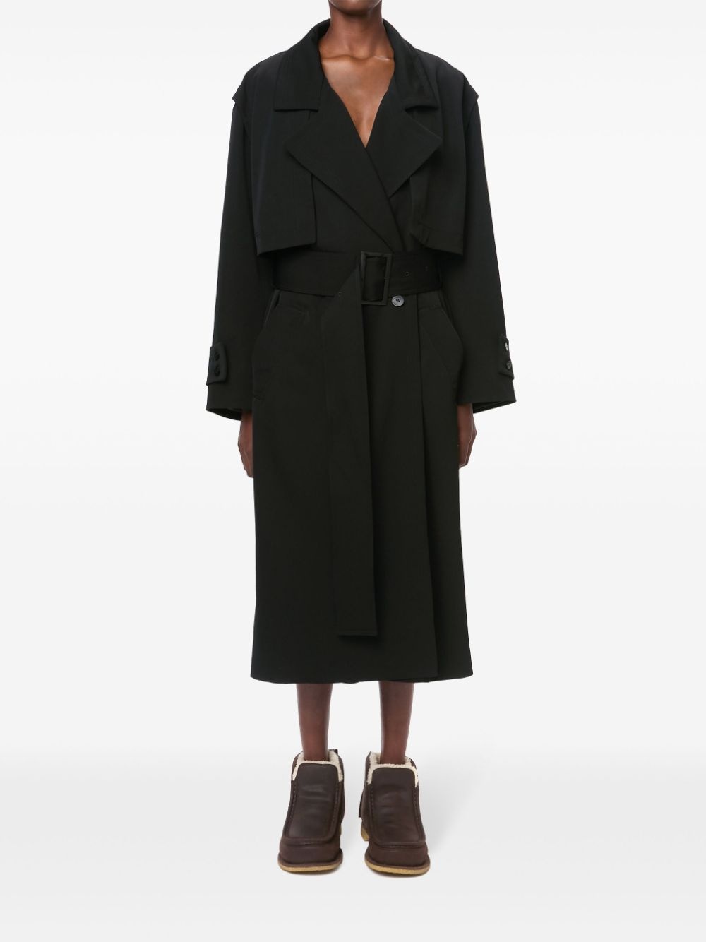 virgin-wool trench coat - 3
