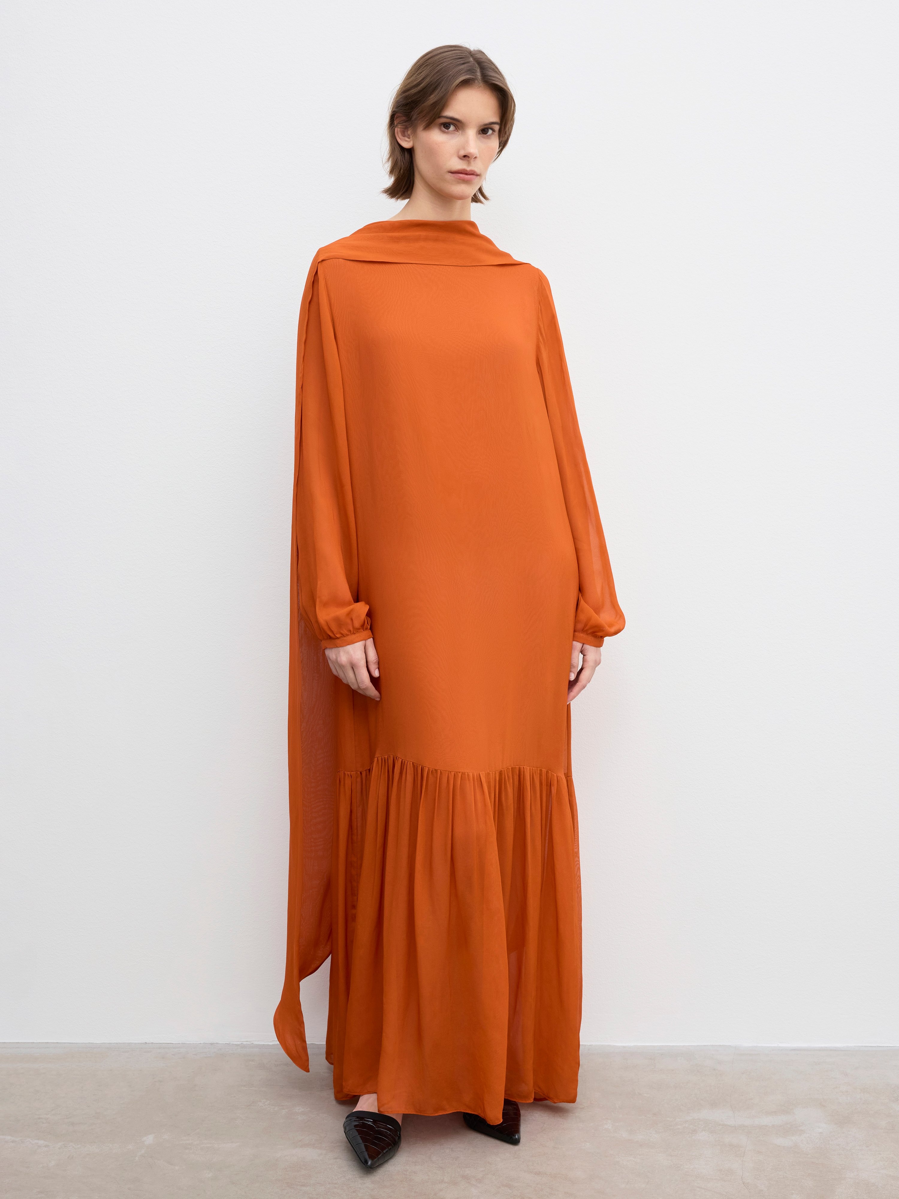 Scarf maxi dress - 4