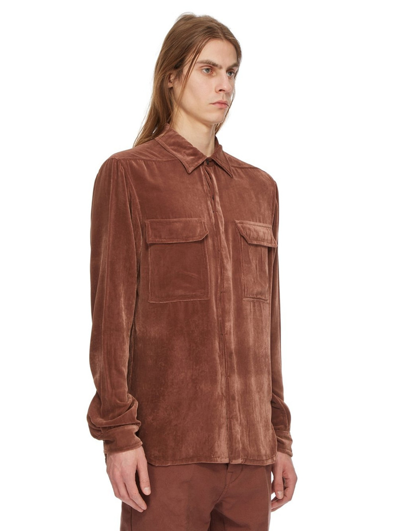 Rick Owens crushed velvet shirt outlook