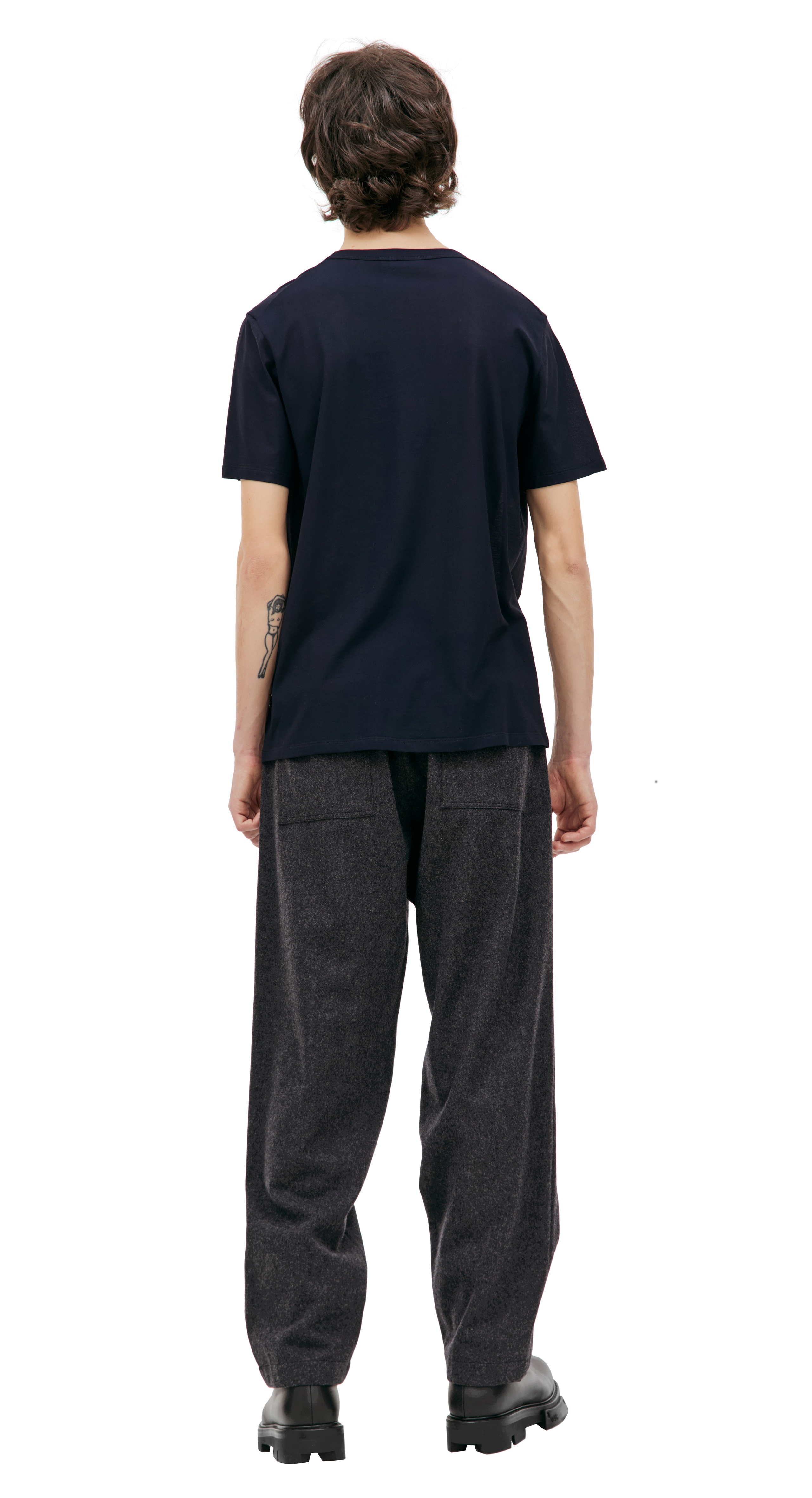NAVY BLUE COTTON T-SHIRT - 3