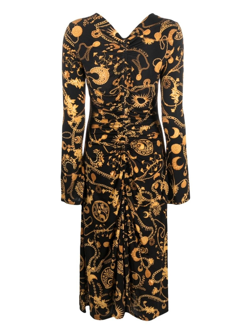 Marine Serre Ornament Jewellery-print midi dress outlook