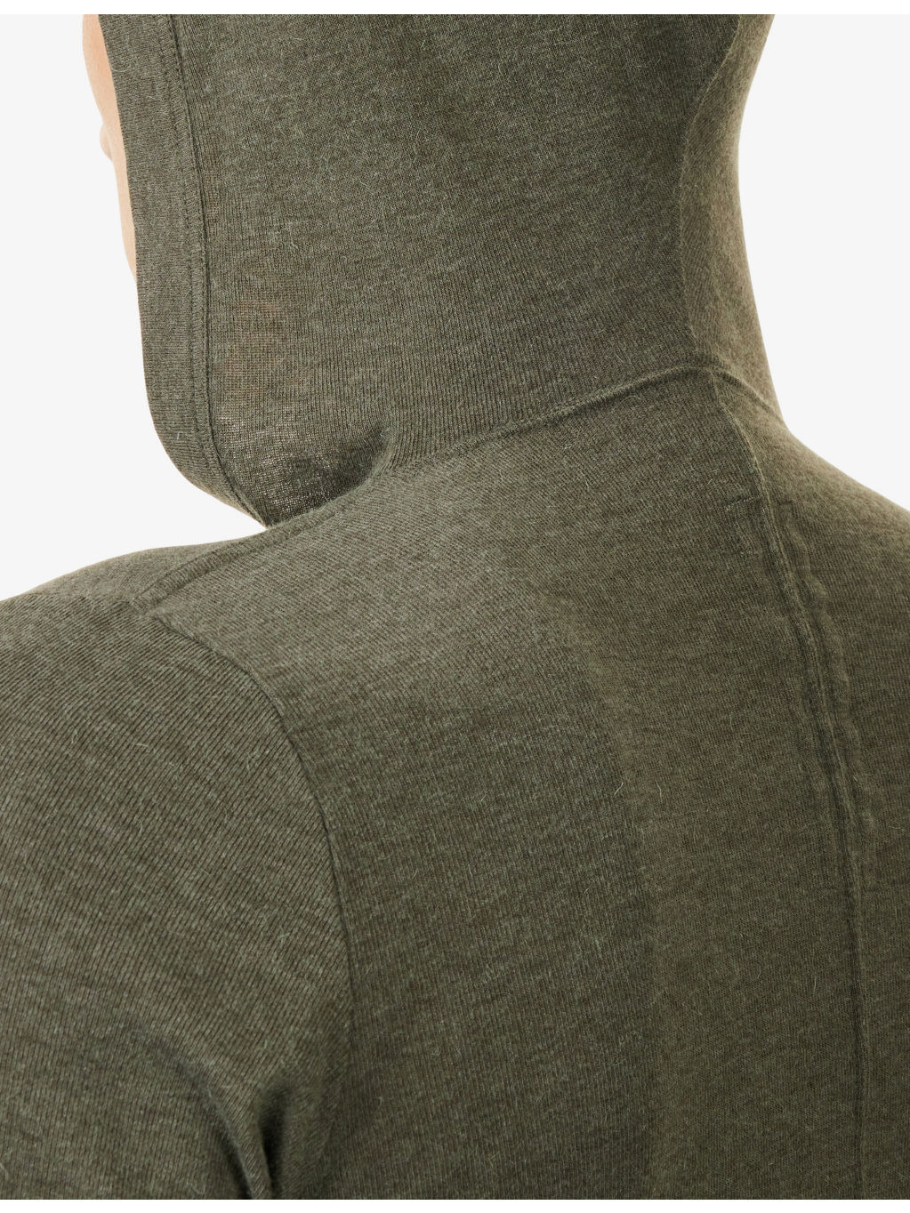 Hooded Ribbed Knitted Hoody - 5