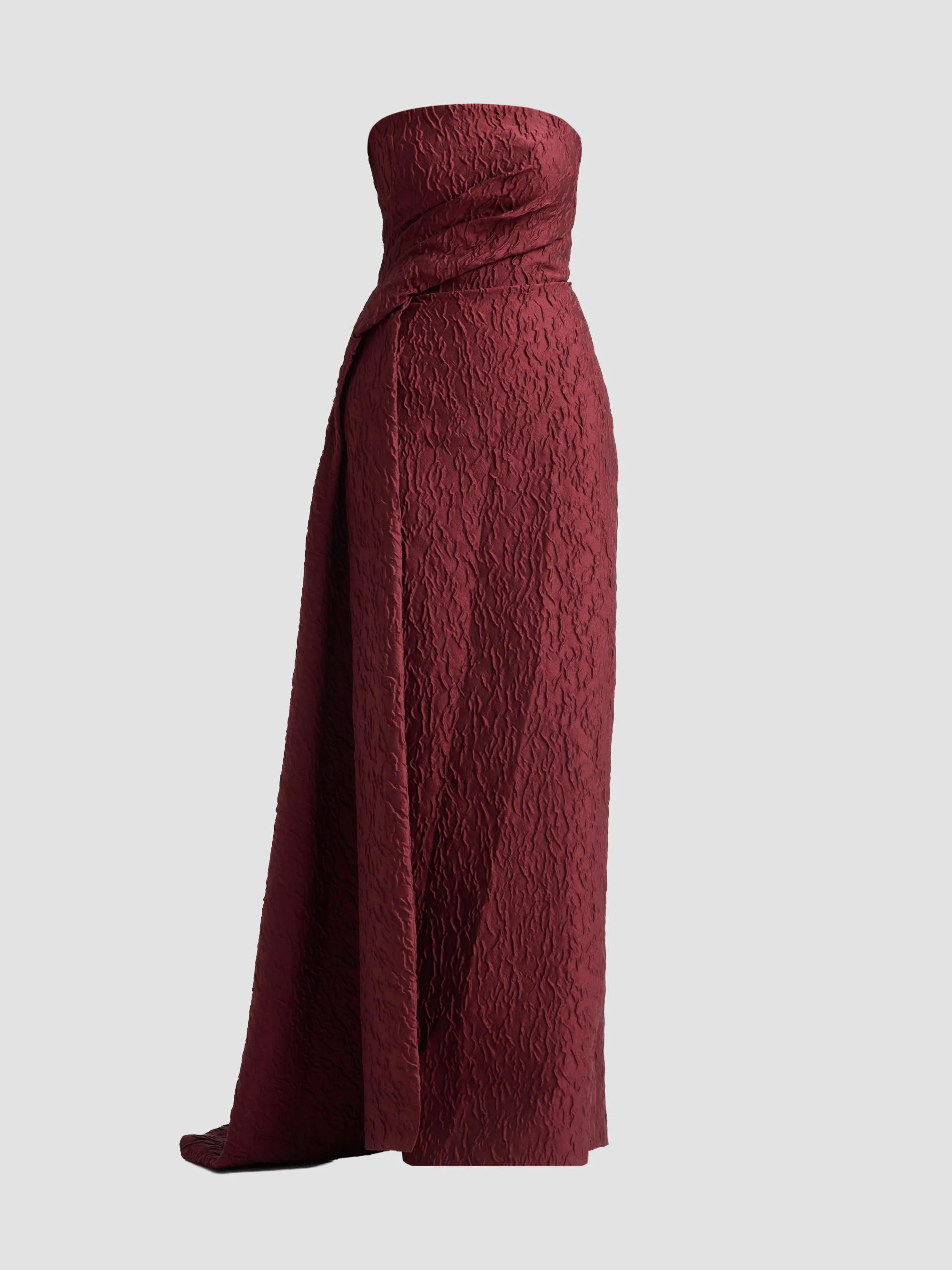 Women's Floral-Sequined Strapless Column Gown - Chrome Multi - 1