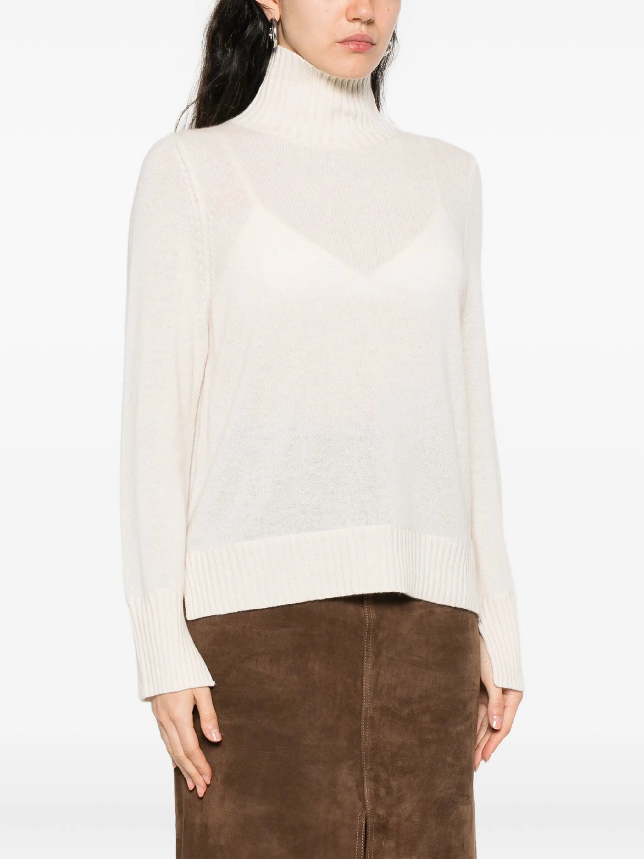 Allude Turtleneck Cashmere Sweater - 2