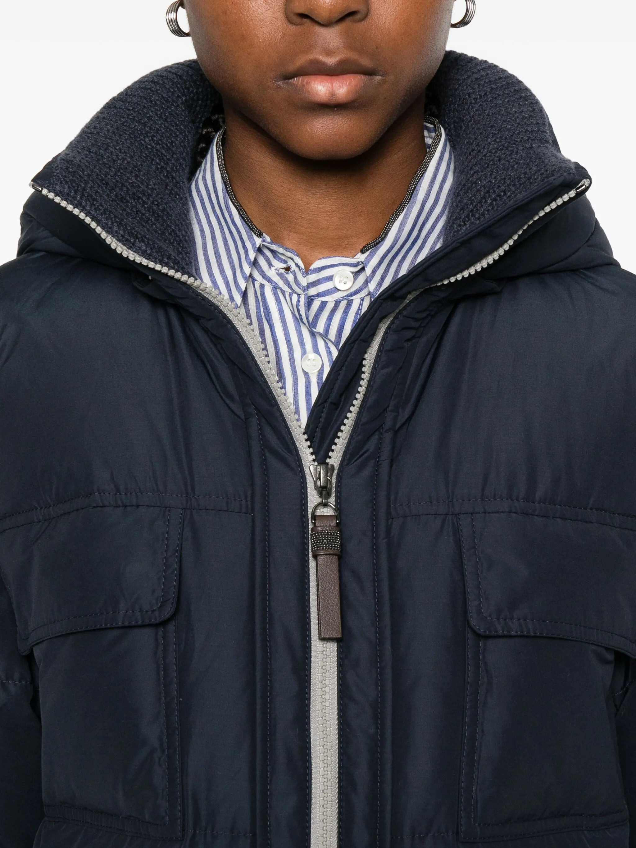 Brunello Cucinelli Hooded Flap-pocket Jacket - 4