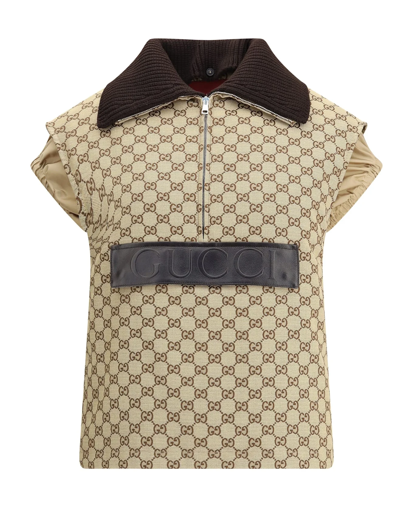 Bomber Gilet With Single Front Pocket - 1
