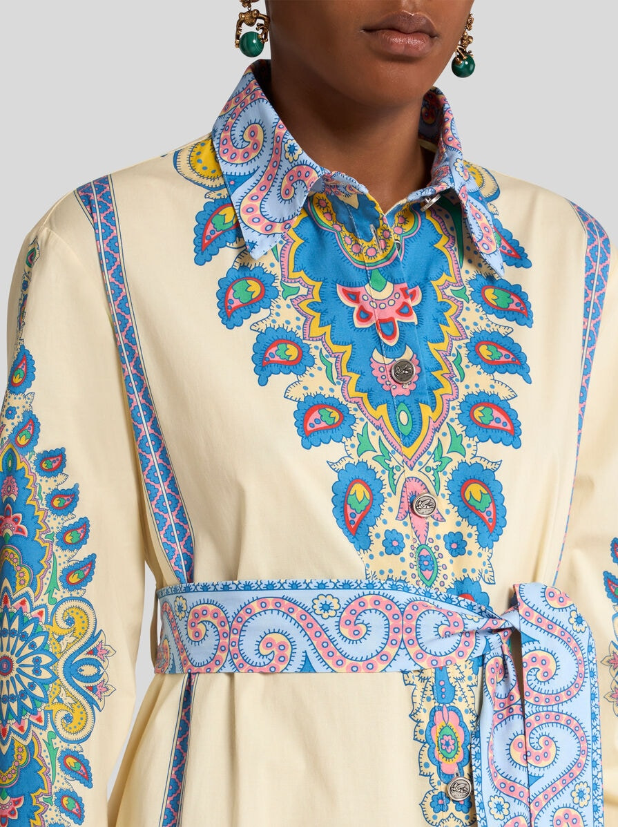PRINTED COTTON SHIRT DRESS - 2
