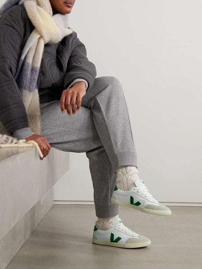VEJA Volley leather and suede-trimmed canvas sneakers outlook
