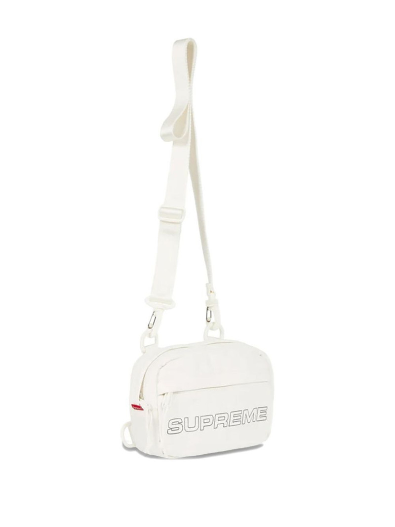 mini denim "White" messenger bag 3