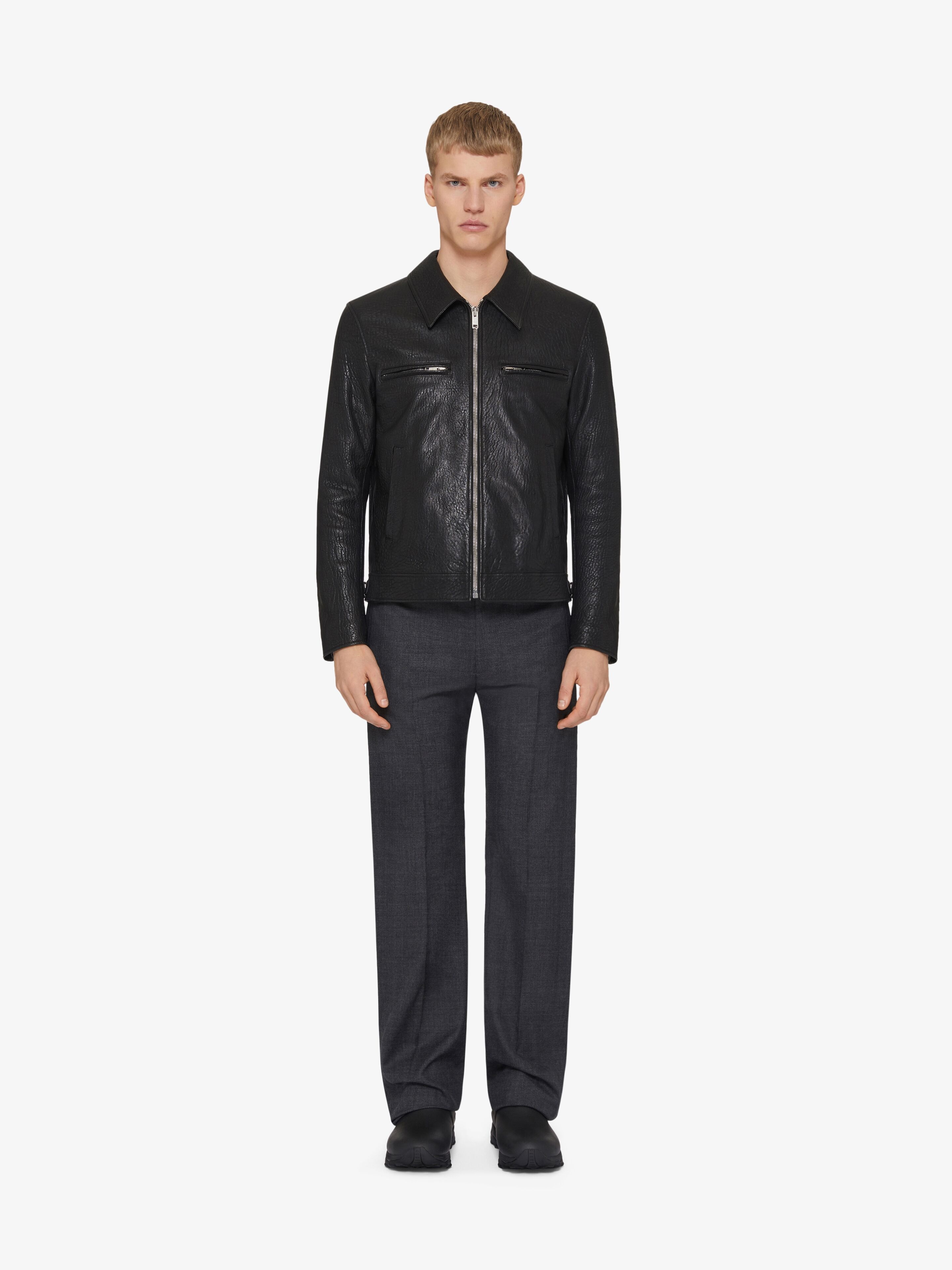 BIKER JACKET IN LEATHER - 2