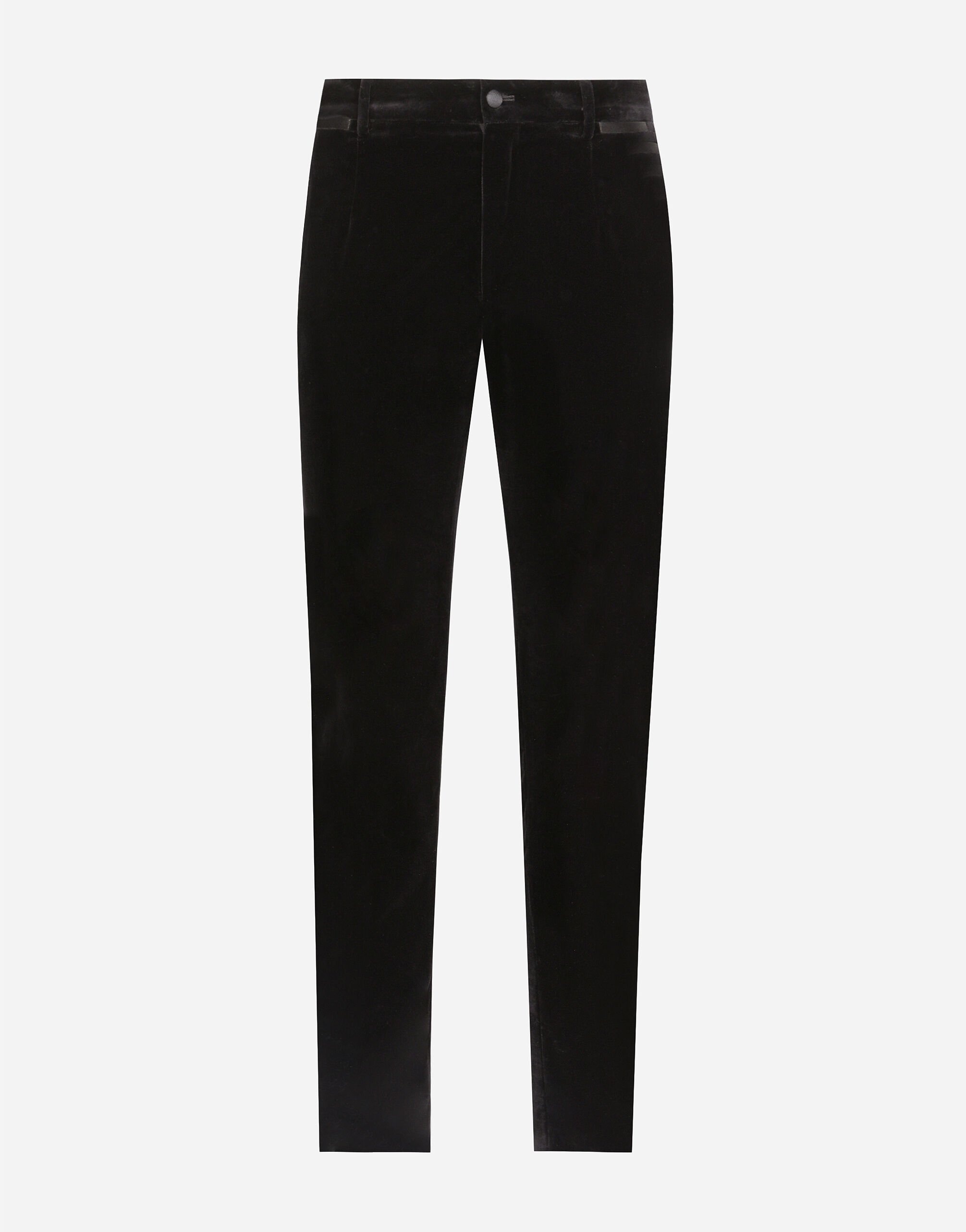 Classic velvet tuxedo pants - 1