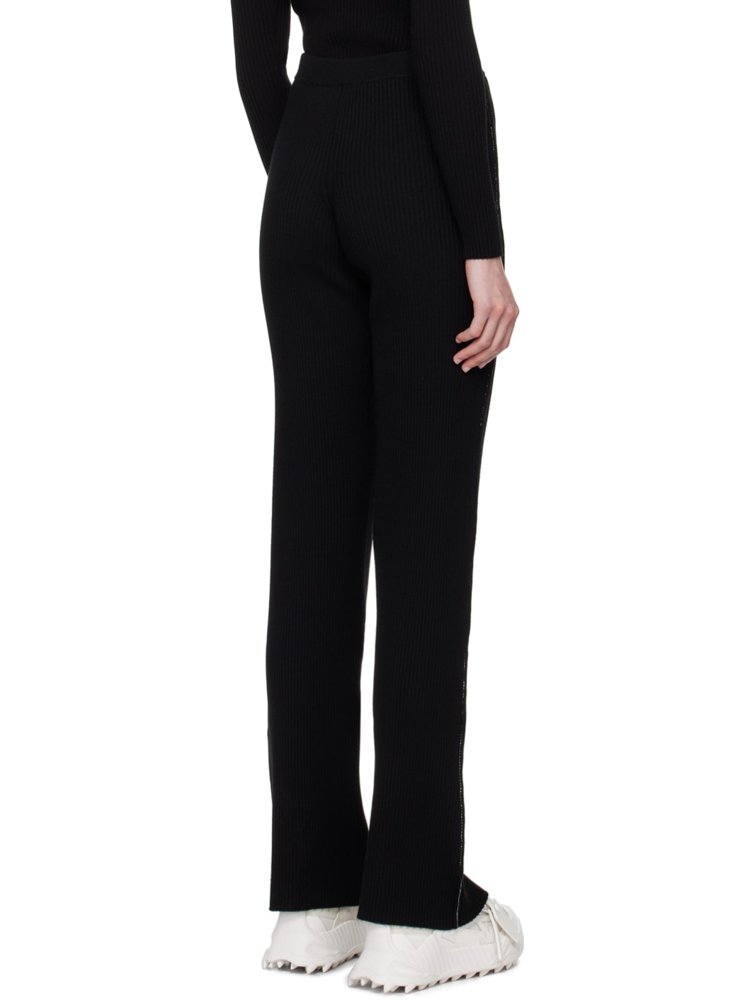 Black Piping Lounge Pants - 3