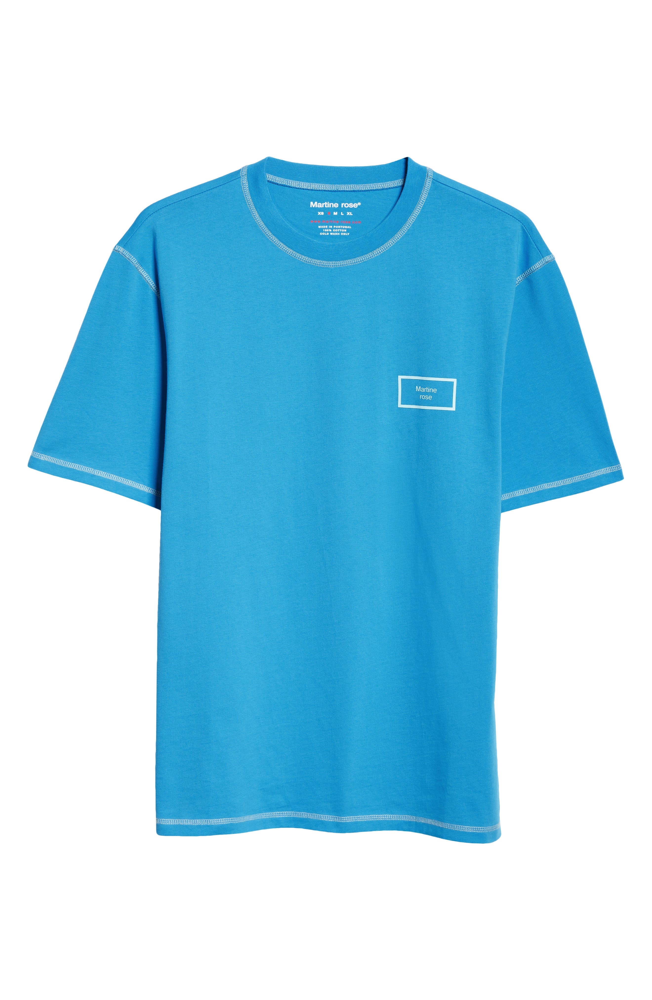 Martine Rose Classic Box Logo Cotton Graphic T-Shirt in Blue Box Logo Blu at Nordstrom - 5