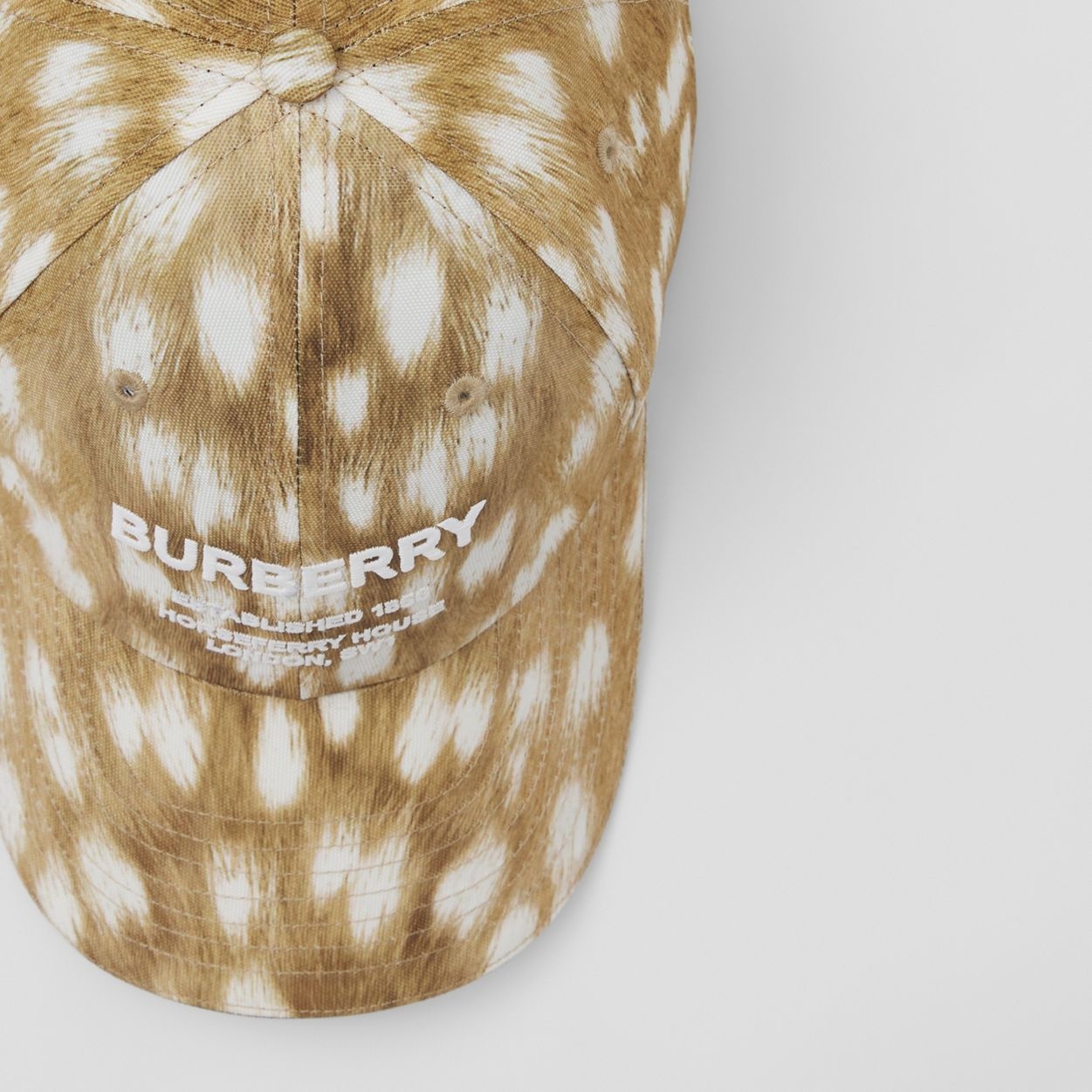 Horseferry Motif Deer Print Nylon Baseball Cap - 7
