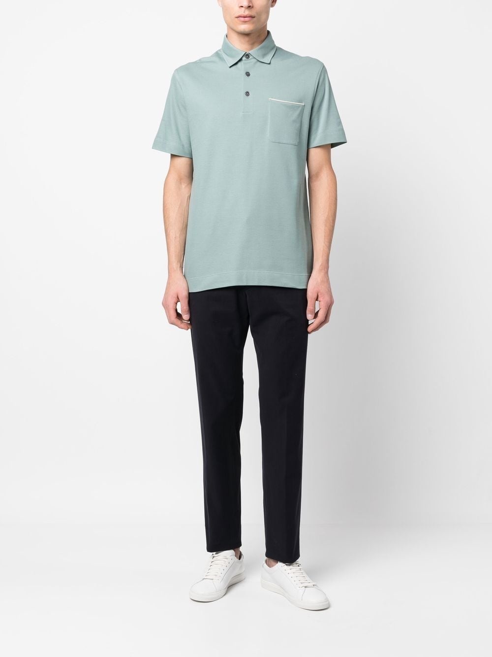 slim-cut leg tailored trousers - 2