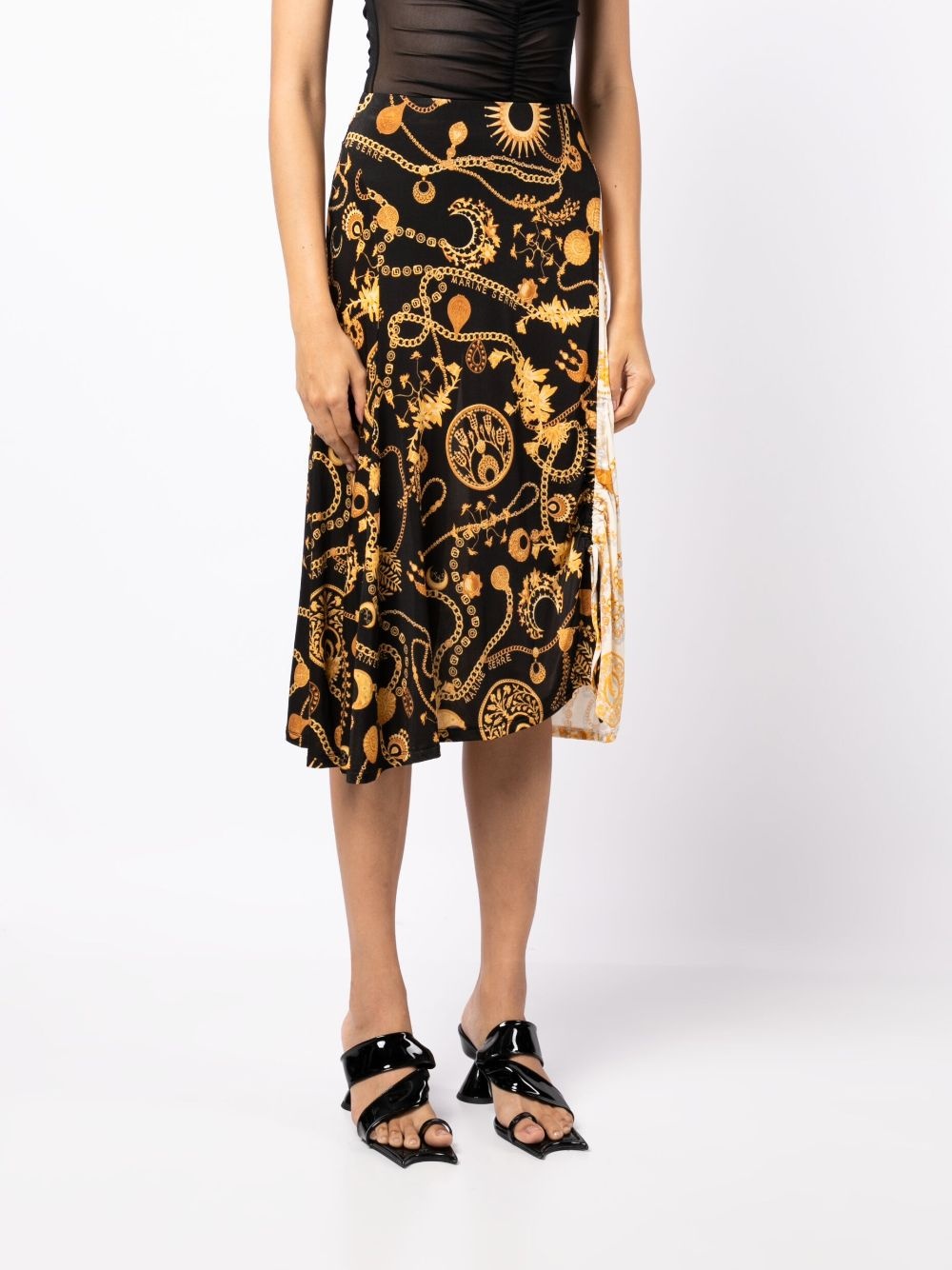 Ornament Jewellery-print midi skirt - 3