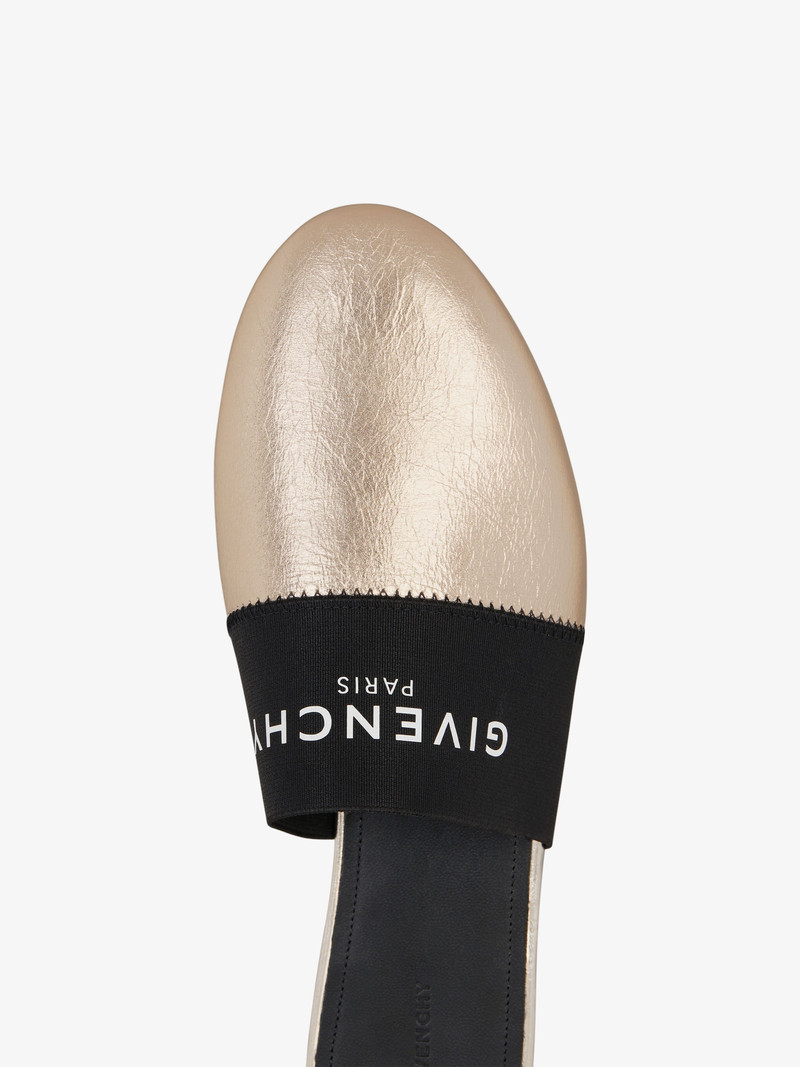 BEDFORD FLAT MULES IN LAMINATED LEATHER 5