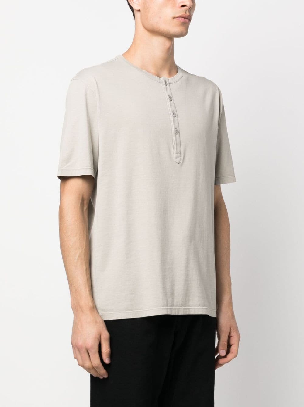 cotton Henley T-shirt - 3