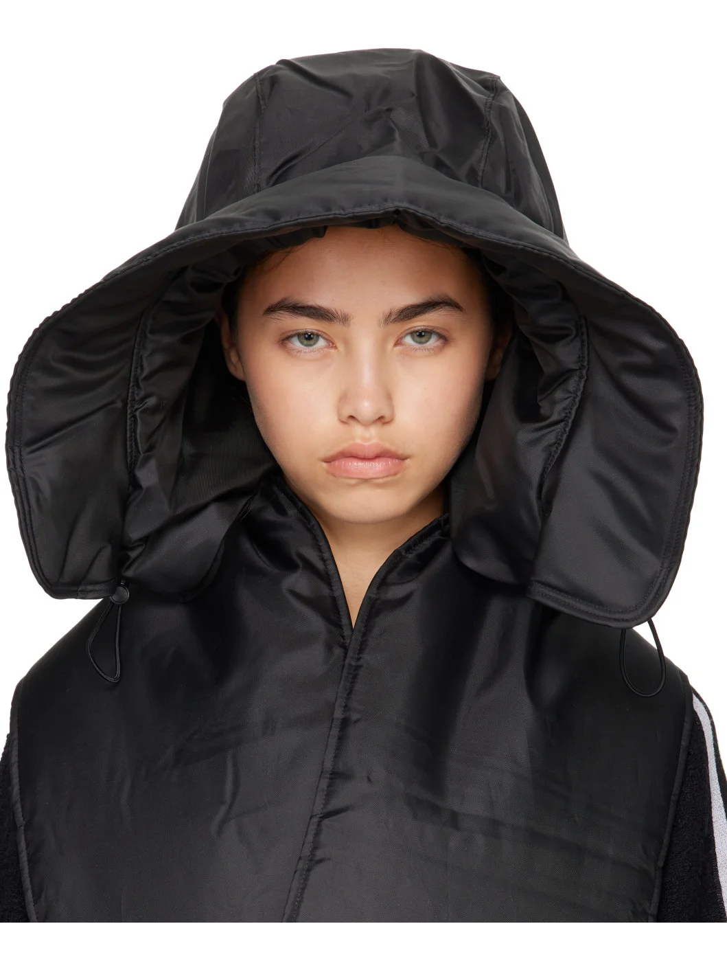 Black Y-3 Padded Hooded Scarf - 1