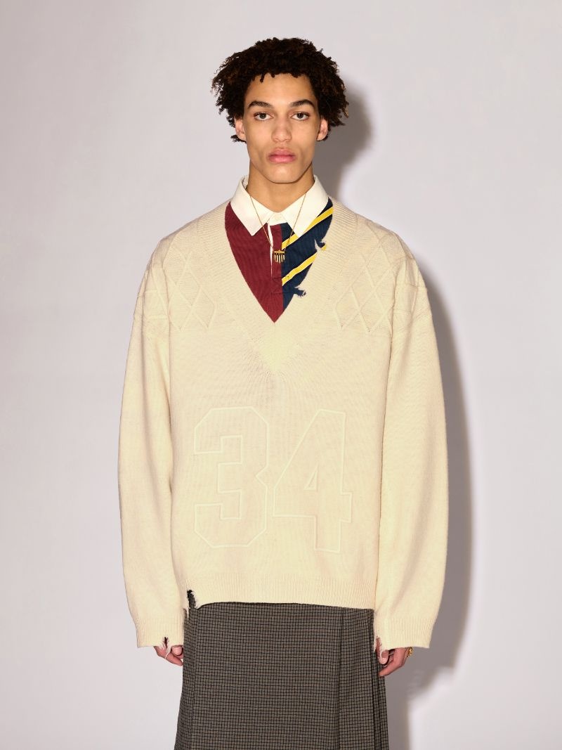 DESTROYED RIB KNIT SWEATER - 3