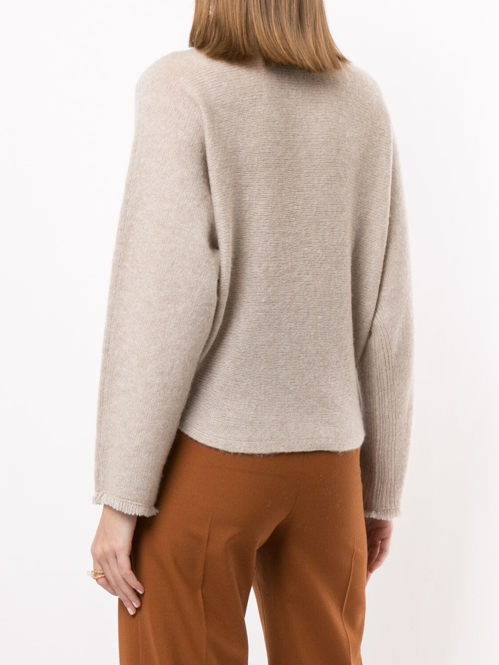 oversized roll neck jumper - 4