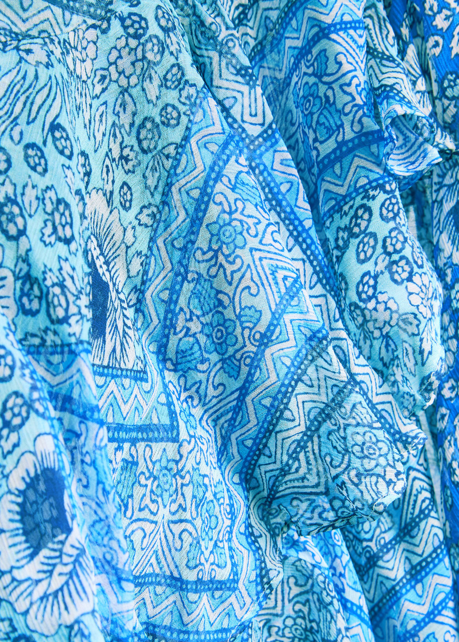 Rixo Ordinia Patterned Chiffon Maxi Dress - 5