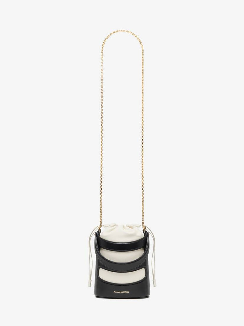 Women's The Rise Mini Bucket in Black/soft Ivory 7