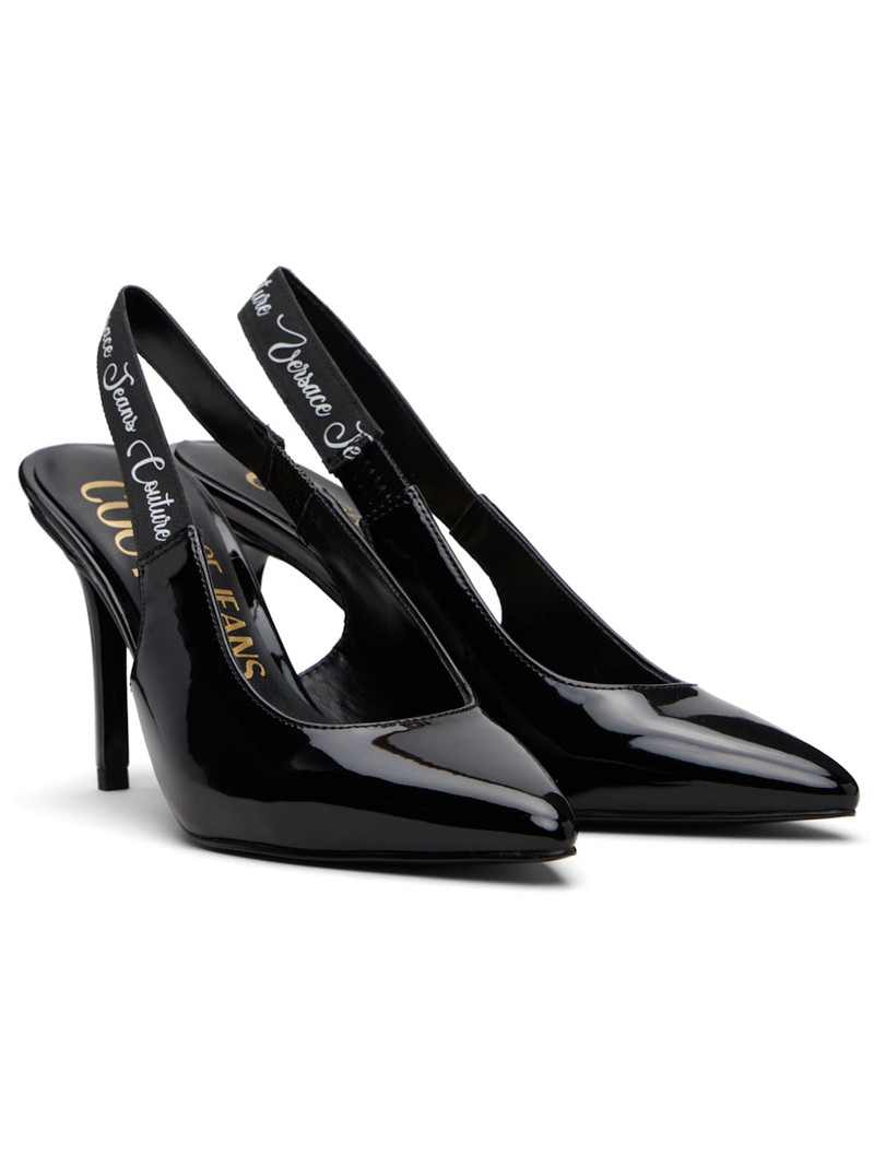 Black Scarlett Slingback Mid Heels 4