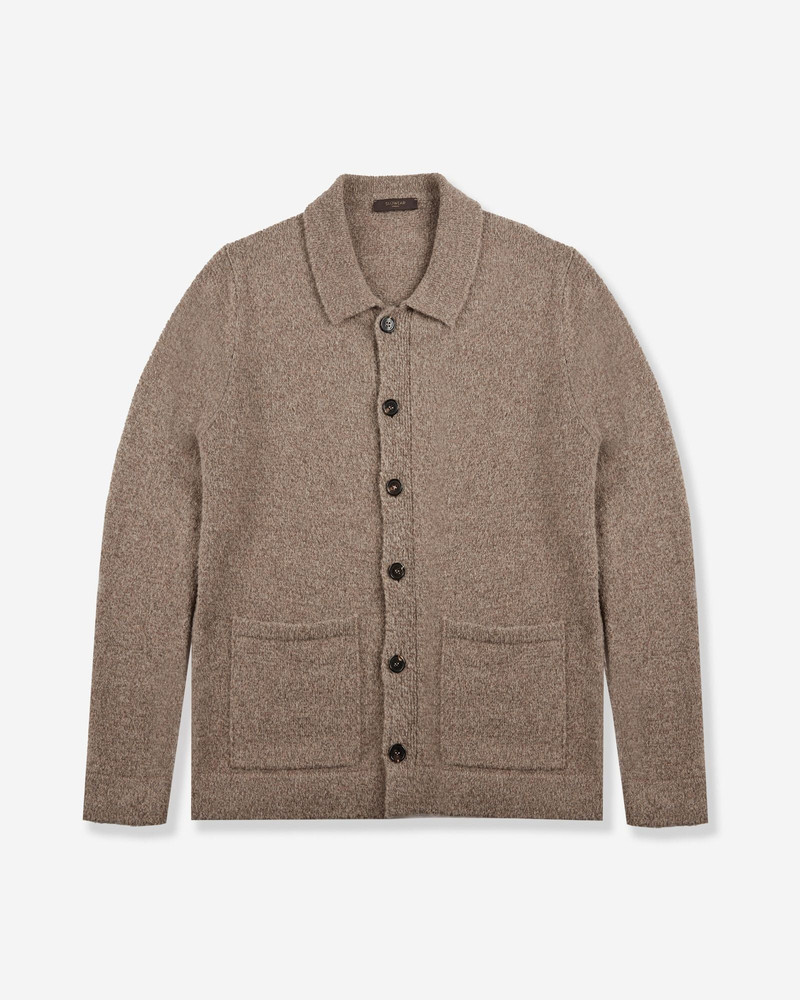Slim fit Geelong wool bouclé overshirt 1
