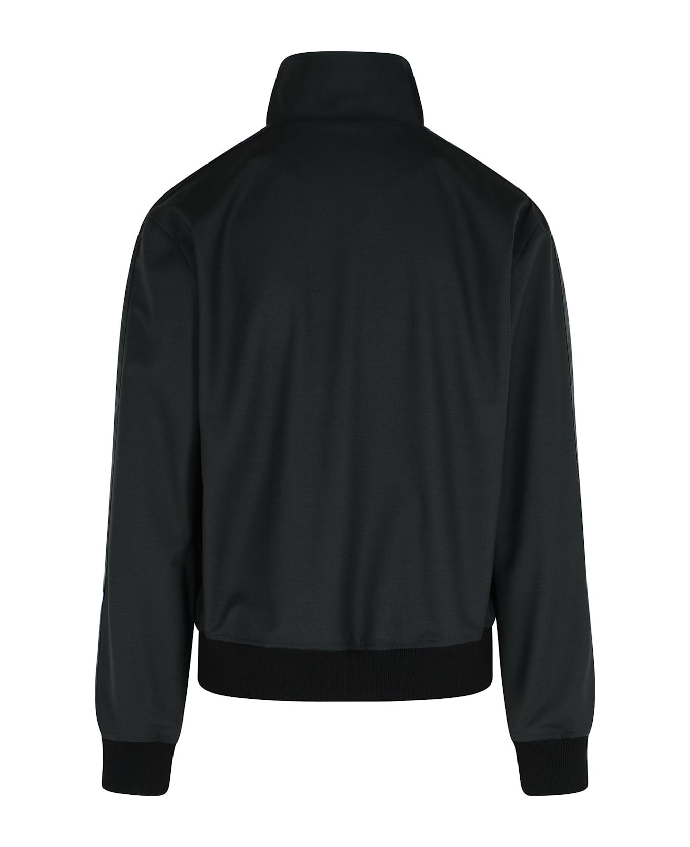 Black Wool Blend Jacket - 3