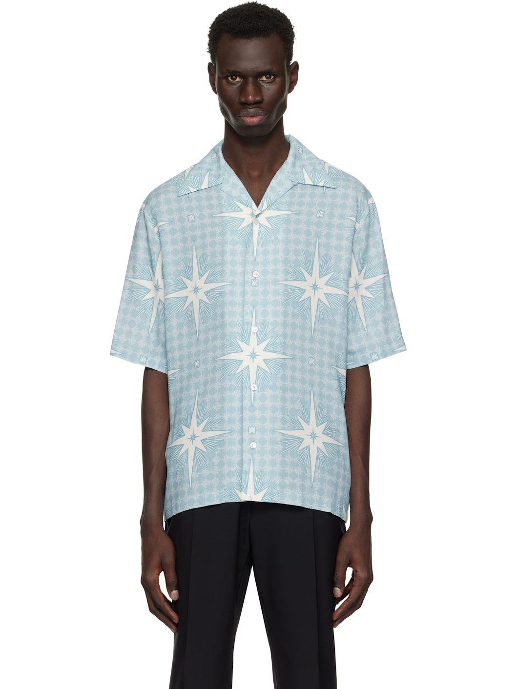 Blue Starburst Camp Shirt - 1