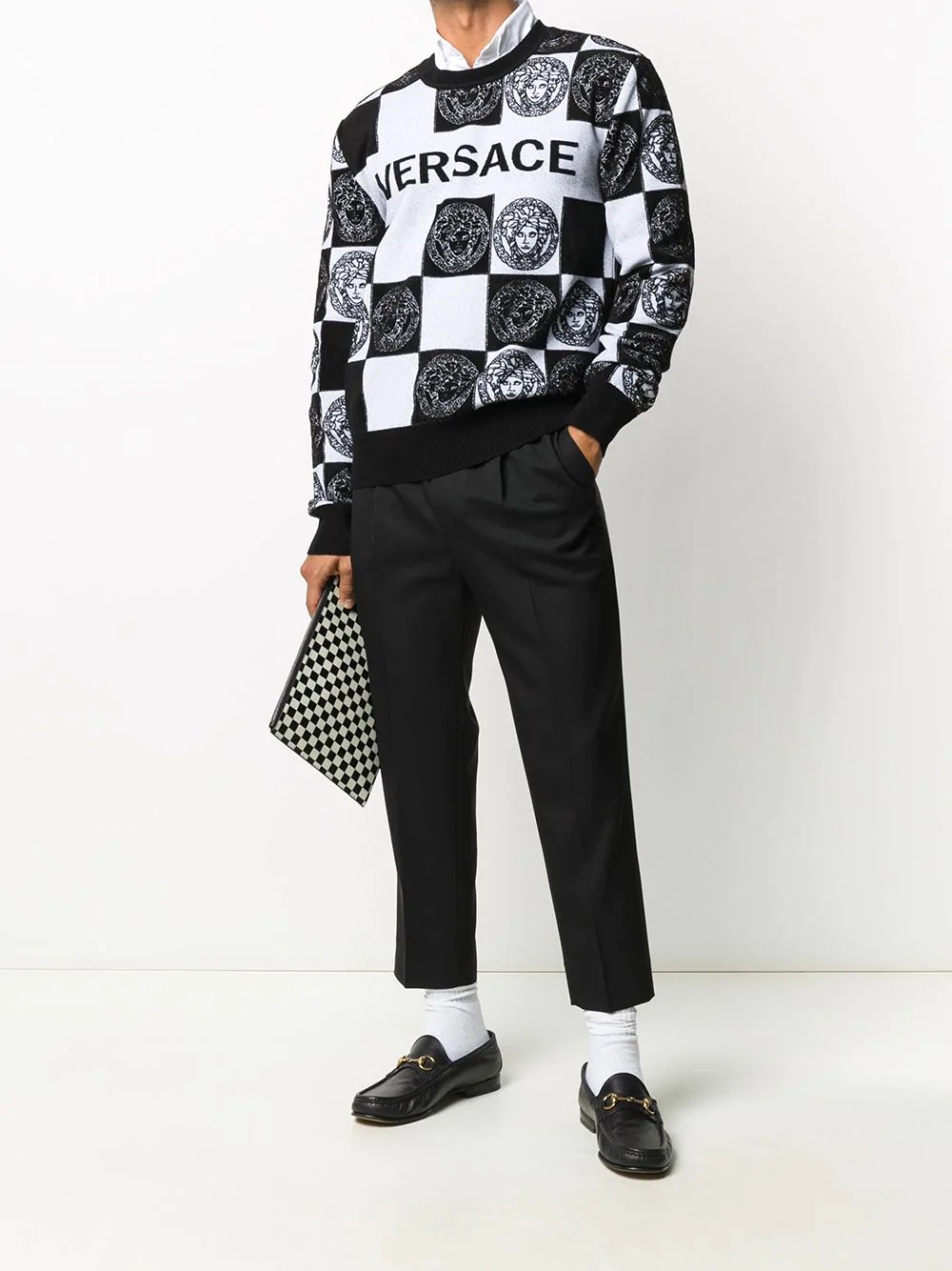 checkerboard logo jumper - 2