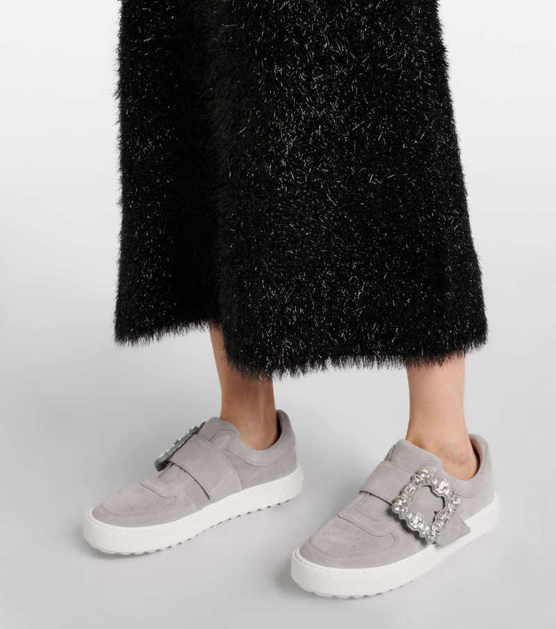 Very Vivier embellished suede sneakers 4