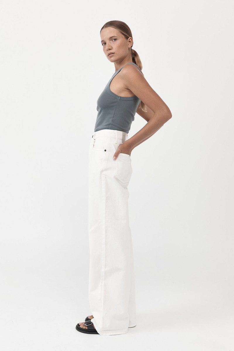 ST. AGNI Organic Cotton Asymmetric Tank - Diesel Grey outlook
