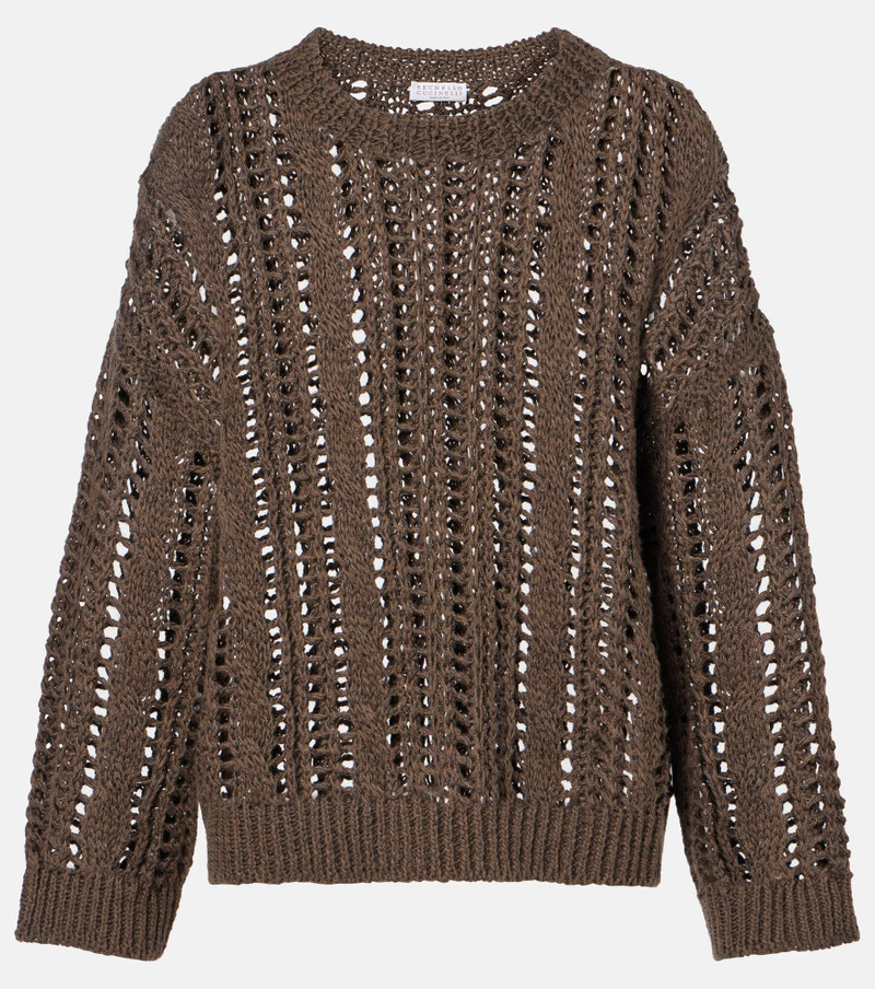 Jute and cotton-blend sweater 1