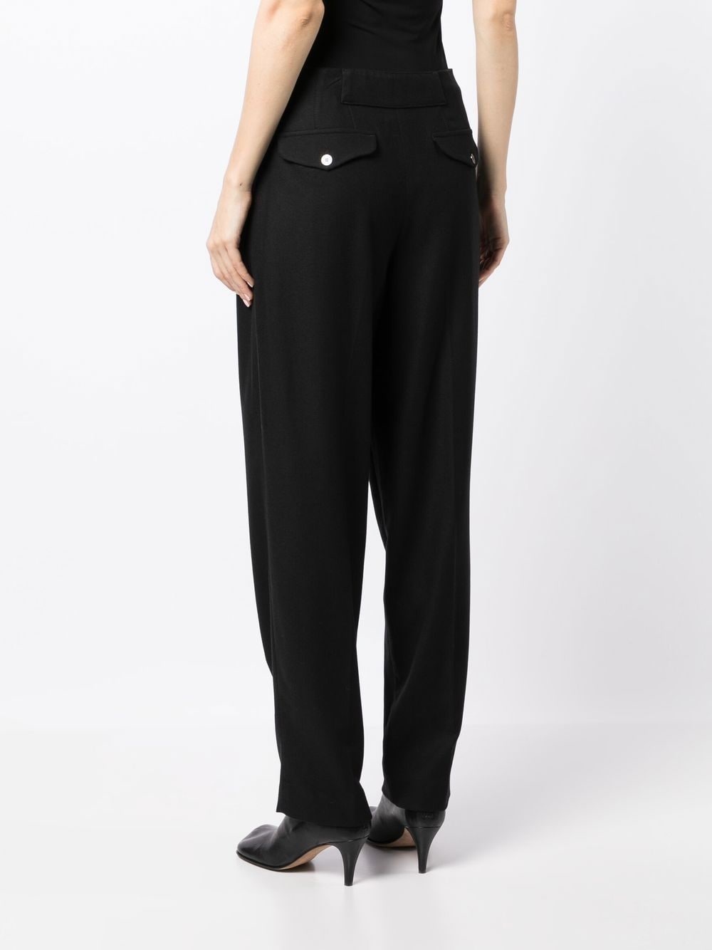 high-waisted straight-leg trousers - 4