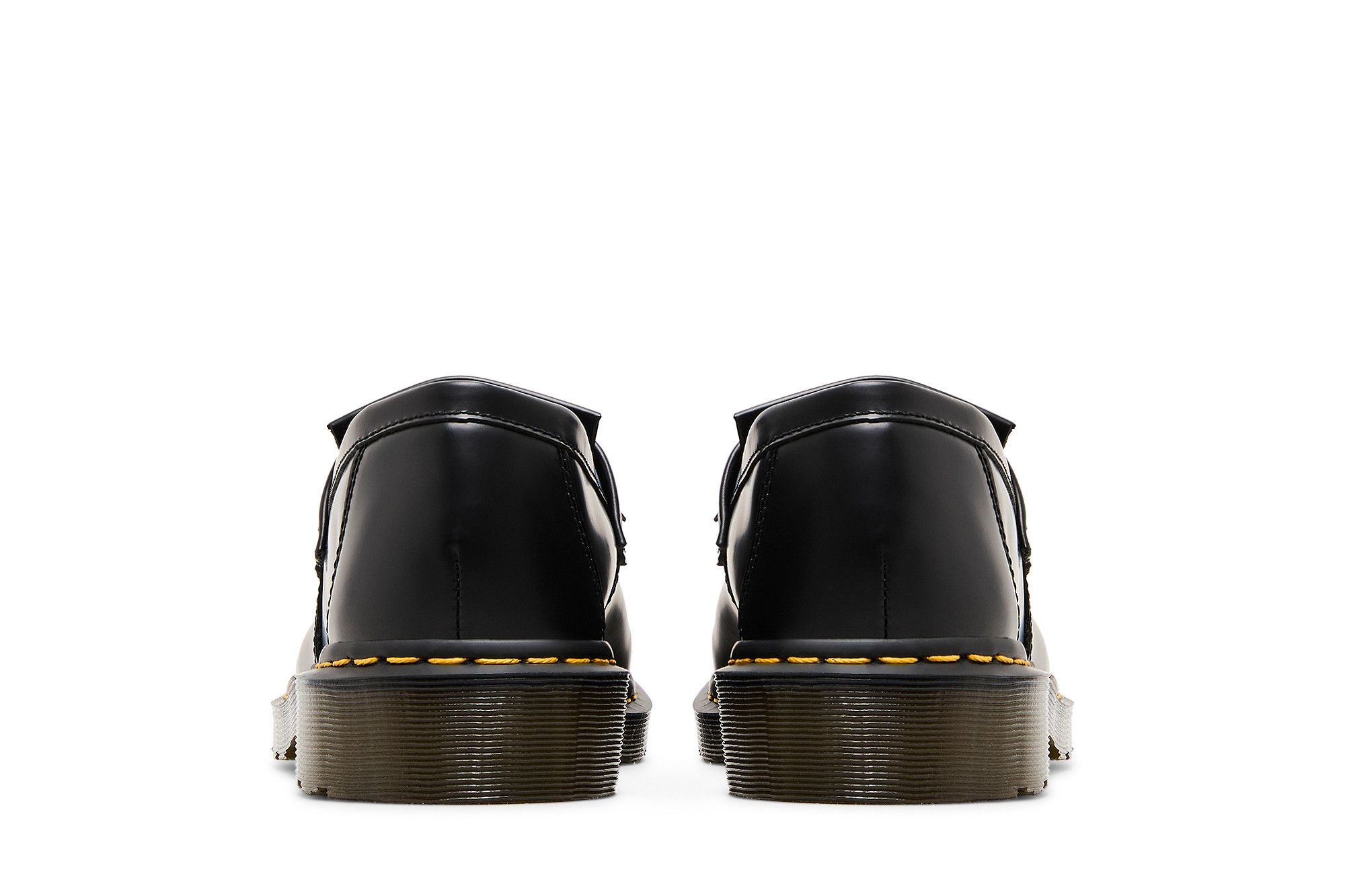 Adrian Yellow Stitch Leather Tassel Loafer 'Black' - 6