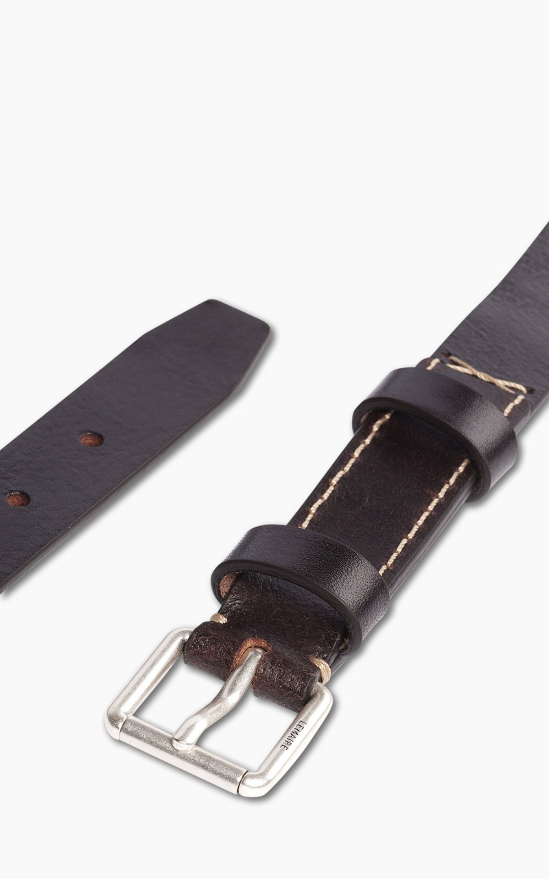 Lemaire REVERSED BELT LEATHER 25 DARK BROWN | cultizm | REVERSIBLE